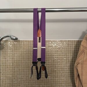 Purple Trafalgar suspenders.